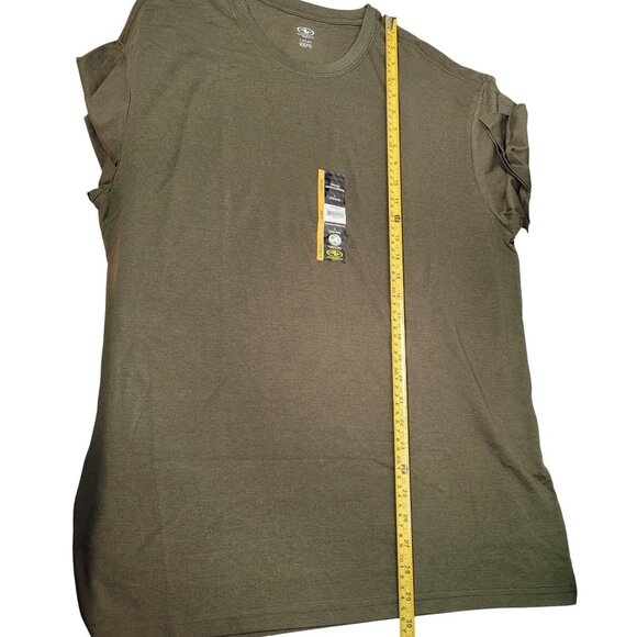 Athletic Works Men's Short Sleeve Smoky Olive Tri-Blend Tee L (42-44) - Picture 9 of 9